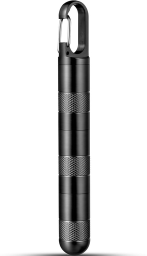 [BRSROCYKOIIB4GYU] Micro pilleri haltija Keychain Titanium pilleri tapauksessa kukkaro pieni pilleri kontti matka Musta pilleri laatikko Lääkepullo Organizer vitamiini kalaöljy täydentää