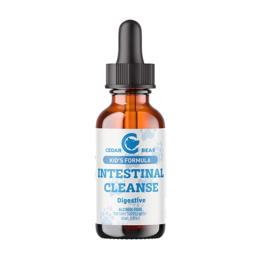 [BRSWKYQGCYPBQYIZ] Cedar Bear - Intestinal Cleanse for Kids, Liquid Herbal Supplement for Detox and Digestive Cleanse with Natural Herbs, Alcohol-Free Gut Cleanse Drops for Children, 1 fl oz / 30 ml