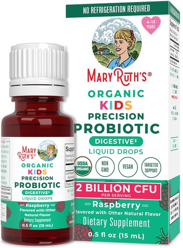[BRSROBILOYNRY2TD] MaryRuth Organics USDA Organic Liquid Kids Probiotic Drops | Digestive Health | Gut Health | Kids Immune Support Supplement | Overall Health and Wellness | Non GMO | Vegan | 30 Servings