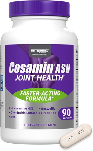 [BRSWIYYKB4FRK3A5] Cosamin Nutramax Laboratories ASU Joint Health Supplement with Glucosamine, Chondroitin & ASU for Men’s & Women's Joint Health, 90 Capsules