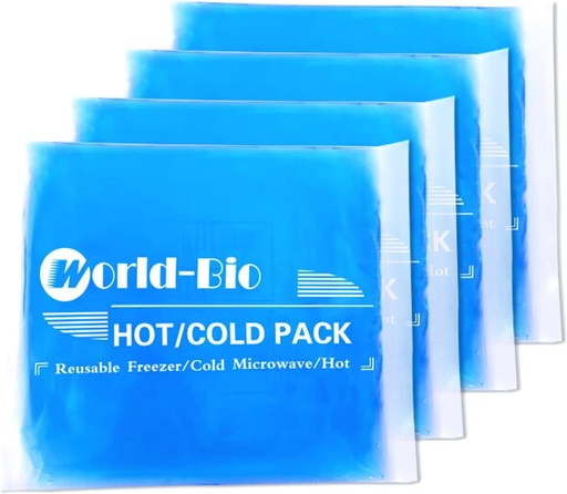[BRSRMCA3BYIAYCIY] Gel Soft Flexible Ice Packs for Injuries, Reusable Cold Pack, Hot Cold Compress for Joint&Muscle Pain, Surgery Recovery, Inflammation, Swelling, Face, Head, Wrist, Ankle&Foot Injury, 4 Pack-5.1"x6.3"