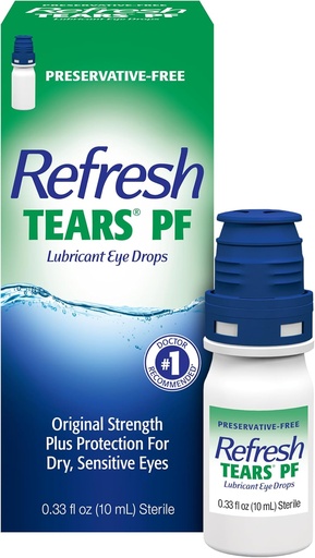 [BRSROBL3OECG233V] Refresh Tears PF Preservative-Free Artificial Tears Lubricant Eye Drops, 0.33 fl oz (10 mL)