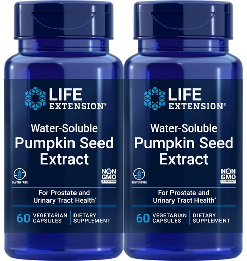 [BRSWIYI2O4DGOHQ7] Life Extension Water-Soluble Pumpkin Seed Extract, 60 Vegetarian Capsules (Pack of 2)