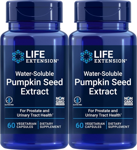 [BRSWIYI2O4DGOHQ7] Life Extension Water-Soluble Pumpkin Seed Extract, 60 Vegetarian Capsules (Pack of 2)