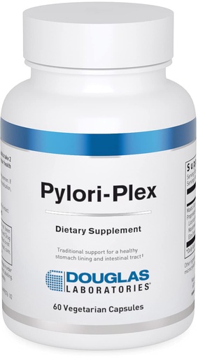 [BRSWIYQ5A4NWKAA3] Douglas Laboratories Pylori-Plex - For Stomach Lining & GI Support* - With Mastic Gum, Licorice Root, Marshmallow Root & Slippery Elm - DGL Supplement - 60 Vegetarian Capsules