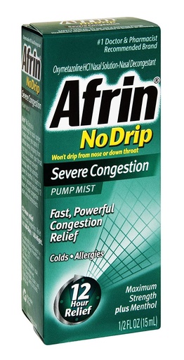 [BRSWIFYTCQOWM3IZ] Afrin No Drip Severe Congestion Pump Mist 15 mL (Pack of 6)