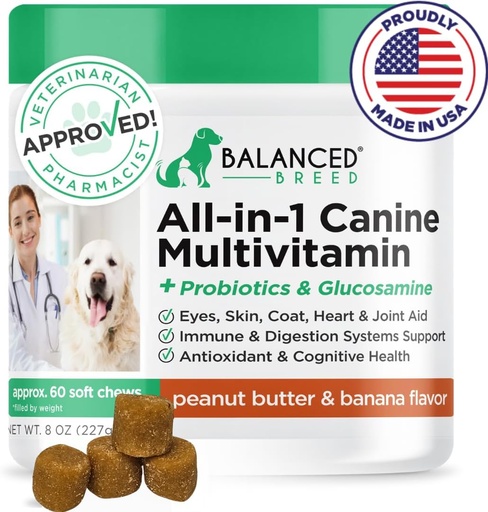 [BRSW2GQDPIJRGCDX] Balanced Breed All-in-1 Dog Vitamini Amerika Birləşmiş Ştatları Amerika Birləşmiş Ştatları