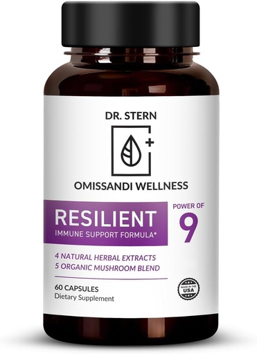 [BRSWGGT2A55RMADP] BIO-Essentials, Resilient - Natural Immune System Support - Dr. Formulated to Boost Your defenses - W/Organic Mushroom Blend, Echinacea, Astragalus, Oregano &apos; More - Vegan - Made in USA- 60 Capsules