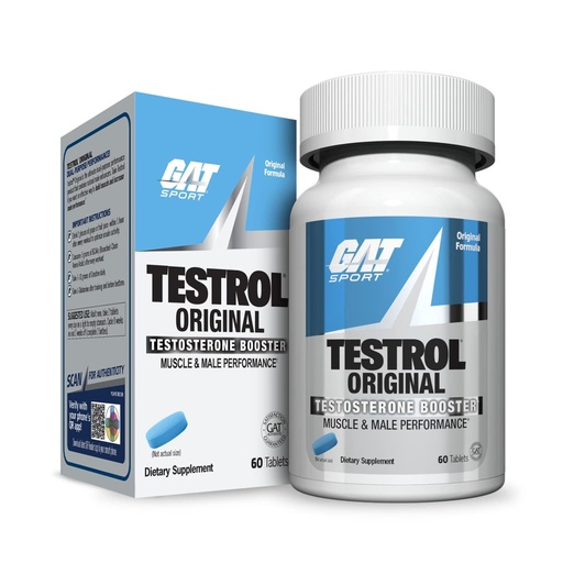 [BRSWIHIQOUABKCLE] GAT SPORT Testrol Original Test Booster | Male Performance, Vitality, Tribulus, Zinc, Magnesium | 60 Capsules