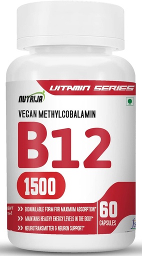 [BRSRMHQHBYMA223Z] B12 vitamīna papildinājums (60 kapsulas)