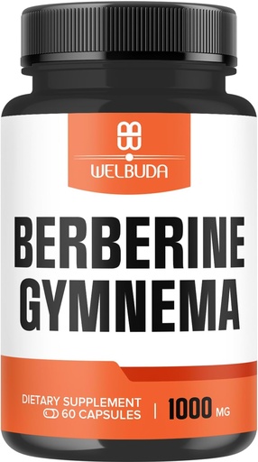 [BRSROEA3BMFRGALD] 1000mg Berberine kiegészítés szerves gymnema Sylvestre Leaf - 60 kapszula magas koncentrációjú kivonat - Immunrendszer támogatása, keringési egészség & Gastrointestinalis funkció