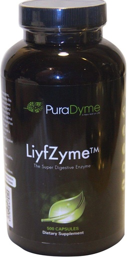 [BRSWIADYBQHRC336] PuraDyme LiyfZyme Plant Based Digestion and Dietary Supplement - 500 Veggie Capsules. by Lou Corona