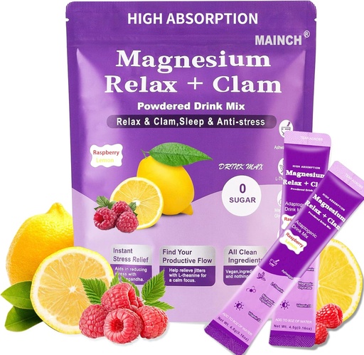 [BRSRAHA6CMNQEYIU] Tenang Magnesium Powder, Minuman Tenang Alam, Cortisol Minum Mix untuk L-Theanine, Ashwagandha, Magnesium Glycinate, Anti- Stress Minum Mix Powder, Ashwagandha Suplemen untuk Tidur Relaxasi -20 Paket