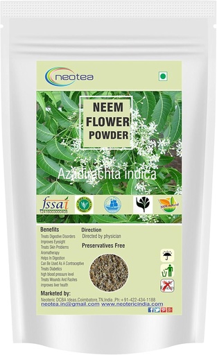 [BRSWGED3CR7WEEQ6] neotea Azadirachta Indica Neem Flower Powder Veppam Poo 200 GM ← Neem Flower(Veppam) Powder ← Pure &amp; Herbal (Neem) Pushpam Poo  Premium &amp; Organic Indian Lilac Flower Poo