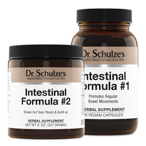 [BRSWGEA6DEMQE2YV] Dr. Schulze's Intestinal Formula #2 (8 Ounces) and Intestinal Formula #1 Capsules (90 Capsules) - Organic Herbal Supplements