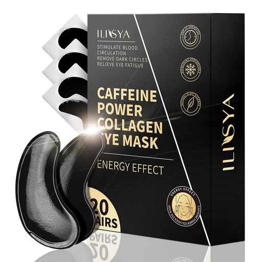 [BRSW2AIZBYNQ2E3J] ROUSE Collagen Under Eye Patches with Caffeine Eye Treatment Mask for Dark Circles Eye Fatigue Puffiness Refreshing Revitalizing Skin Care Eye Gel Pads-20 Pairs
