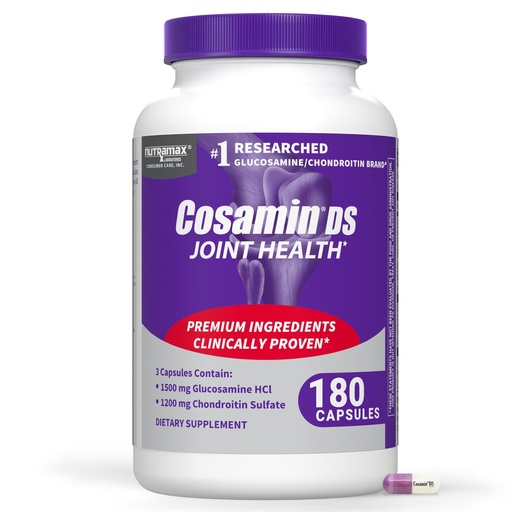 [BRSWY2TQBMPRGF34] Nutramax Laboratories Cosamin® DS Joint Health Supplement with Glucosamine & Chondroitin for Adult Men & Women, Joint Supplement, 180 Capsules