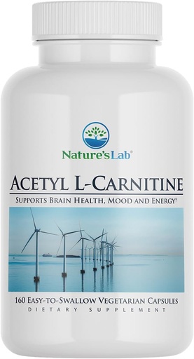 [BRSROZYFBMPWM335] Nature's Lab Acetyl L-Carnitine 2,000mg - 160 Capsules
