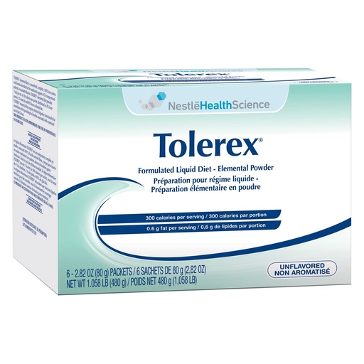 [BRSWIFAHCYPGKCY7] Tolerex-Flavor Unflavored Calories 300 / 300 ml Packaging 2.82 oz Packet - Box of 6