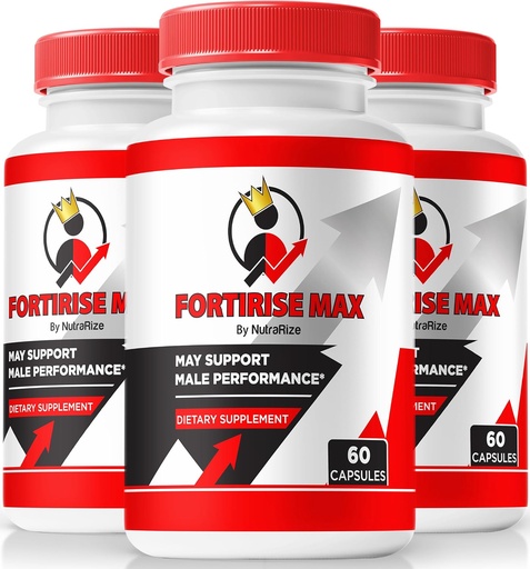 [BRSRAHYCB4NRYCLU] (3 Pack) Fortirise Max, Official Fortirise Max for Men - Supports Stamina and Energy Levels, All Natural Formula to Support Performance and Overall Health, Fortirise Max Pills Review (180 Capsules)