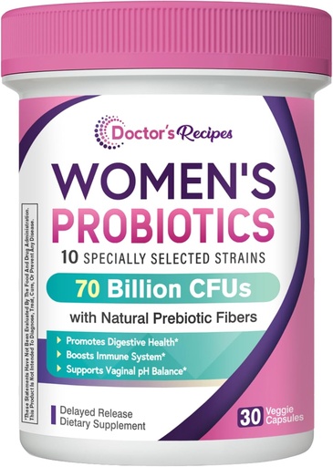 [BRSRAFA6CICQOETG] Orvosi receptek Probiotics nőknek, organikus Prebiotics and Probiotics for Digestive Health, Vaginal Health, 70 Billion CFU, 10 Strains, tablet stable, 30 kapszula