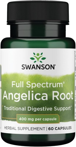 [BRSWGYY7BYNBUAYZ] Swanson のフル スペクトラムの Angelica Root 400 ミリグラム 60 のカプセル