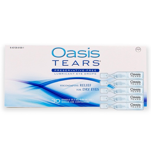 [BRSROAAECQMQGE3H] Oasis TEARS Preservative Free Lubricating Eye Drops - 30 Vials