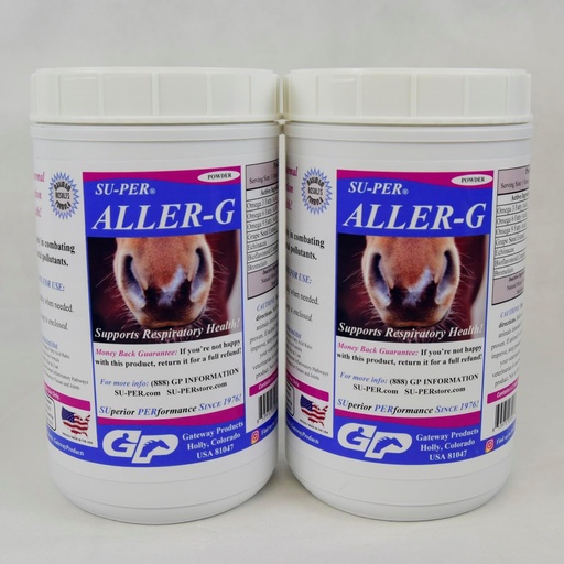 [BRSROGIQOUAR6ELP] SU-PER Aller-G Respiratory Support for Horses - Horse Allergy Supplement Powder for Healthy Immune System & Lung Support - Combats Allergies & Environmental Pollutants - 2.5 Pounds, (2 Pack)