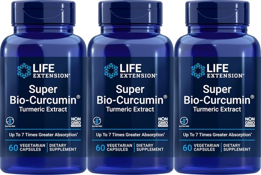 [BRSWIGDRCEOWYCAV] Life Extension Super Bio-Curcumin Turmeric Extract 400 mg, 60 Vegetarian Capsules (Pack of 3)