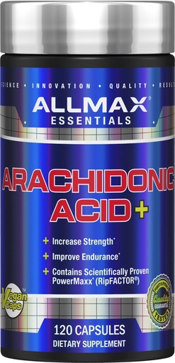 [BRSRAZT2O4GWKYD7] ALLMAX Essentials Arachidonic Acid+ - 120 Capsules - Increases Strength & Improves Endurance - Gluten Free - 30 Servings