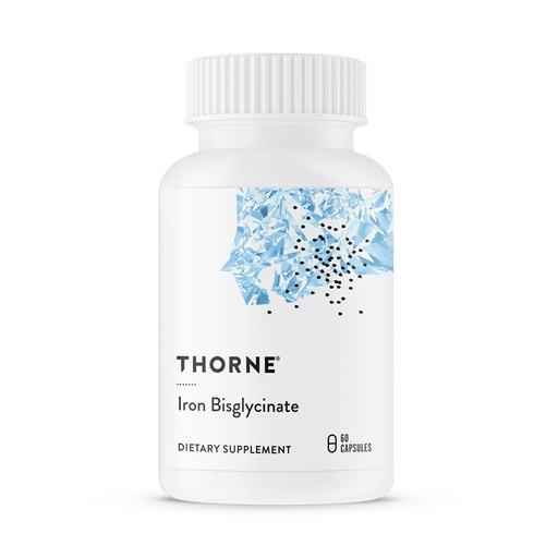 [BRSWG236AQJRAA3B] THORNE - Iron Bisglycinate - 25 mg Iron Supplement for Enhanced Absorption Without Gastrointestinal Side Effects* - NSF Certified for Sport - Gluten-Free - 60 Servings