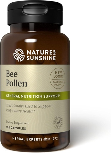 [BRSWIYQECJYRS3A7] Nature's Sunshine Bee Pollen, 100 Capsules | Natural Energy Boost təklif edir güclü bir Nutritional Profil var
