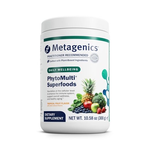 [BRSWYZIYCB6BGET4] Metagenics PhytoMulti Superfoods - Organic Fruit & Vegetable Superfood Powder Blend - for Overall Wellness & Immune System Support - Tropical Fruit Flavor - 29 Servings - 10.58 Oz