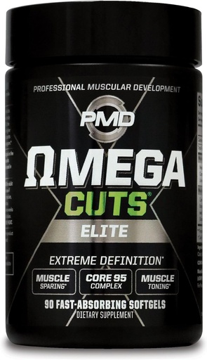 [BRSWIGYNOQPQO3IZ] PMD Sports Omega Cuts Elite Fat Loss-Muscle Defining Formula - Acides gras oméga, MCT et CLA pour la définition et l'entretien des muscles - Keto Friendly for Women and Men - Stimulant Free (90 Softgels)