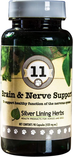 [BRSWIZDRO4BBMA34] Silver Lining Herbs 11 Canine Brain & Nerve Support - Natural Product Helps Maintain Nervous System, Brain, & Spinal Cord - Herbal Supplement Helps Maintain Happiness & Good Disposition - 90 Capsules