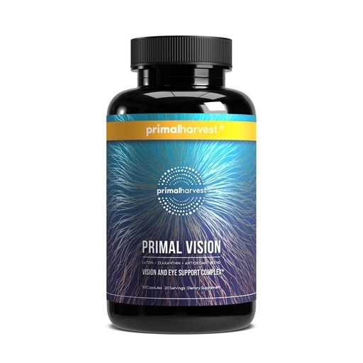[BRSROYAPOJ7RSCQ3] Primal Harvest Primal Vision with Lutein, Zeaxanthin, Vitamin A and Zinc for Eye Health, Blue Light Support and Visual Clarity