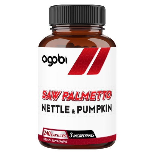 [BRSROED6CEMGGETZ] agobi Saw Palmetto Supplement with Nettle Leaf & Pumpkin - Support for Restful Mood, Hair Health, Immune System & Energy Production - 240 Veggie Capsules for 4-Month Suppply
