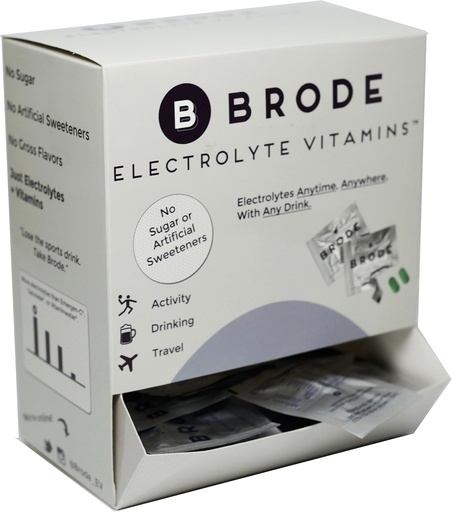 [BRSWGFI6OUOW23DV] Brode Elektrolyt Vitamin - Portable Zero-Sugar Elektrolyt Tabletten - für Sport, Nachtleben, Jet Lag, 5 Essential Electrolytes + 9 Vitamine 100-Packets