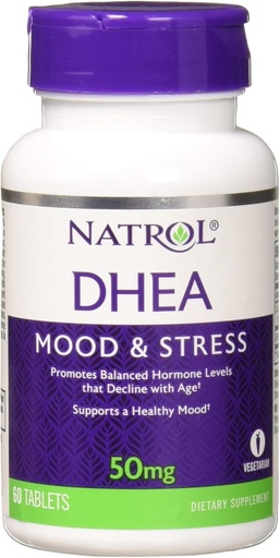 [BRSWIYYOOQMAEDTO] Natrol DHEA 50mg, 60 comprimidos (Pack of 3)