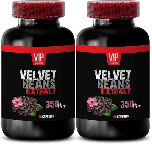 [BRSRO2QFOYPGKA36] mucuna pruriens Extracto - Velvet Beans - Suplemento para relaxación profunda e rejuvenecer, Mucuna Pruriens, Impulsor de rendemento físico, Focus and Clarity Supplement, Stress Relief, 2 Bot, 120 Caps