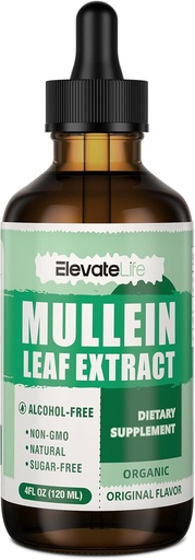 [BRSROCTRB4MBMH35] Elossaolo Mullein Drops for Keuhkot - Mullein Leaf Extract täydennysosa - Lung Detox & Bronchial Cleanse for Smokers - Hengitysteiden terveystuki - 4oz