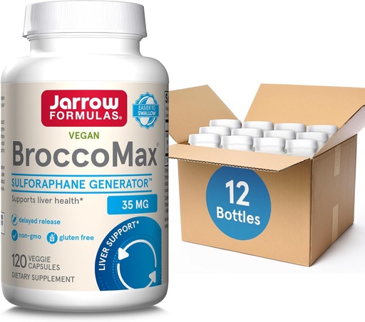 [BRSRMAIOOUIQOEIU] Jarrow Formulas BroccoMax Sulforaphane Glucosinolate 35 MG, Sulforaphane Generator Supports Liver Health, 120 Veggie Capsules, Up to a 60 Day Supply, 12 Packs