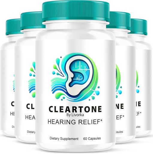 [BRSRAGAZCV6QK2A7] (5 Pack) Capsules Cleartone, Pills d'oreille Cleartone, Pills de tonalité Cleart pour l'ouïe, Capsules officielles Cleartone Formule avancée, Pills Cleartone Avis, Tonalité Clear pour la santé globale de l'oreille, 300, 5 mois