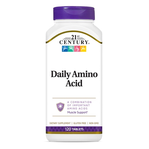 [BRSWIYT6CMCRWDLI] 21st Century Daily Amino Acid Tablets (120 Count), Important Amino Acids Complex for Muscle Health & Growth Support, Non-GMO & Gluten Free Daily Supplement for Men & Women, No Added Preservatives