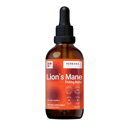 [BRSRMCQBDEIGC2TJ] Lion's Mane 2 fl oz Liquid Extract - Natural Mushroom Drops - Tincture for Brain, Memory, Mental Clarity & Focus - Immune Support - High Potency Formula - 30-Day Supply