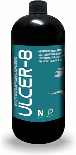 [BRSRAGILOACWGA34] Ulcer-8 - Ulcer Gastritis & Colic Relief Appetite Digestion Supplement for Horses by NXP Supplements - 1 Quart (32 oz)
