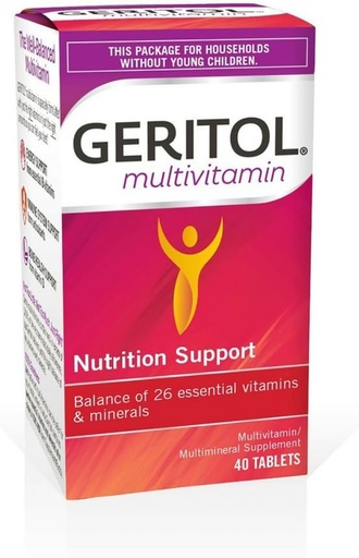 [BRSWIYQOAR7REFYZ] Geritol Multi-Vitamin Ernährungsunterstützung Tabletten, Balance von 26 essentiellen Vitaminen und Mineralien, 40-Count (Pack von 2)
