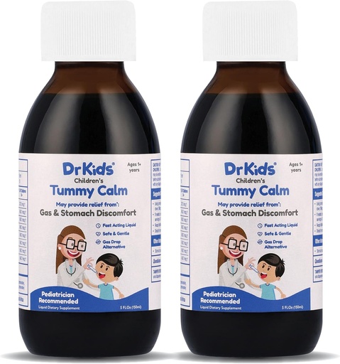 [BRSRMFAOOFYRGH33] Tummy Calm Dr. Kids Children’s Gas Relief & Upset Stomach Support, Alternative Gas Drops for Newborns & Kids, Safe & Gentle Oral Solution, Natural Constipation Relief, 5 Fl Oz (Pack of 2)