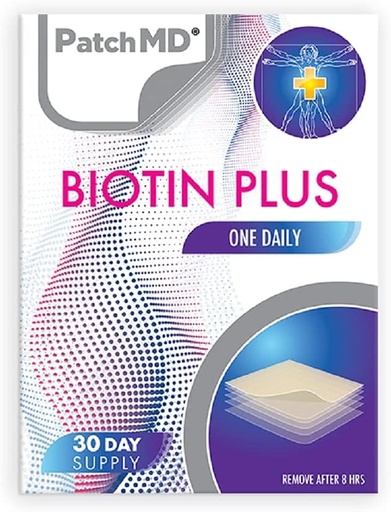 [BRSW2GQBO4HGYALB] PatchMD - Biotin Plus Patches - 30 Days Supply