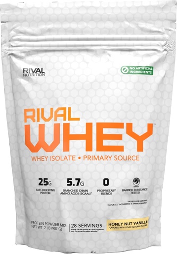 [BRSROAT3CF7GK3Y4] Природно Flavored Rival Whey - Мед Nut Vanilla 2lb